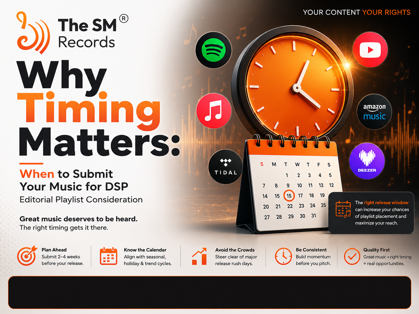 Why Timing Matters: When to Submit Your Music for DSP Editorial Playlist Consideration
